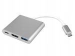 Adapter Usb-c 3-in-1: Hdmi 4k, Usb 3.1, Usb-c