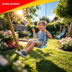 Laste aiakiik, k&ouml;itel, koju ja aeda, profileeritud "pink" iste, sinine