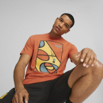 Puma T-S&auml;rgid Graphics Court Tee Chili Orange 674481 94 674481 94/M, M