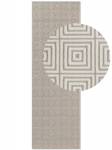 Elle Decoration kaasaegne vaip Perles Roma beež ja valge 80x240 cm