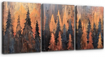 Abstraktne mets Seinapilt 3 osa 50x70 cm