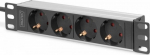 Liitmikupesa - DIGITUS - Paigaldatav riiul - 4 CEE 7/4 pesaga - 250 V - 4000 Vatti
