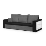 Diivanvoodi SAM1 3-kohaline helehall/must modernne disain, magamisfunktsioon ja panipaik