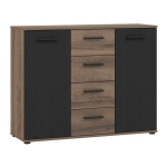 Kummut Forte Bellevue TOKK233-N09 modernne pruun puidu imitatsioon