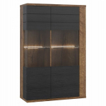 Klaasvitriin Forte Lacjum LCJV521R-N09 modernne pruun, ustega