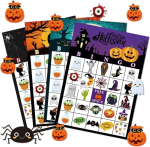 Interaktiivne Halloweeni bingom&auml;ng lastele, 36-osaline komplekt