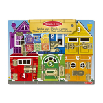 Puidust tegevustahvel Melissa & Doug lukutahvel, 6 lukku, t&auml;ispuit