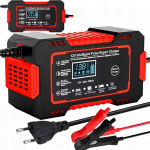 Auto akulaadija 12V 6A 24V nutikas LCD remondifunktsiooniga AGM GEL