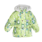 Huppa Laste talvejope CUTTY, lime pattern