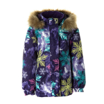 Huppa T&uuml;drukute talvejope ALONDRA, dark lilac pattern