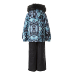Huppa Poiste talvekomplekt DANTE 1, arctic blue pattern/ dark gray