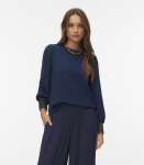Vero Moda Naiste Pluus 10342949*02, tumesinine 5715867162703
