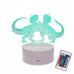 3d Led dinosauruse T-rex lamp koos piloodiga &ndash; 16 v&auml;rvi