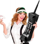 T&auml;ispuhutav retro mobiiltelefon 77cm &ndash; 80/90ndate stiil