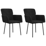 S&ouml;&ouml;gitoolid vidaXL, 2 tk, must, samet