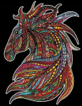 Sametist v&auml;rviraamat "tuulehobune" 47x35 cm