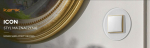 Karlik Icon &uuml;he pistikupesaga maandusega pistikupesa, must matt