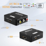 Rca&ndash;hdmi adapter Av&ndash;hdmi muundur &ndash; 1080p Mini Rca Composite Cvbs video-audio muunduri adapter Pal/ntsc-ga, Hdmi&ndash;av ja Rca muundur Telerile/arvutile/stb-le/xboxile Vhs/vcr/dvd/ps3/ps2/ps1 jaoks