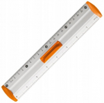 Alumiiniumist joonlaud 20cm Tetis pliiatsihoidjaga