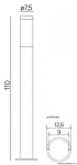 Suma Inox St 022-1100 Bl v&auml;lisposti, Ip44
