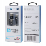 Tb 2in1 kaabel: Usb C &ndash; Usb C koos Usb A otsaga, 1,2 m
