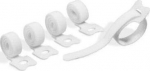 Valged Velcro ribad kaablitele 200mm x 10mm, 5 tk.