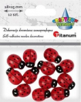 3D isekleepuvad puidust leppatriinud 18x25mm 12tk - Titanum