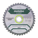Metabo ketassaag 216 mm, 40 hammast, saeleht