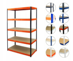 Metallist riiul Helios 196x180x40cm, 5 riiulit, 275kg/riiul
