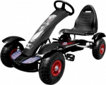 Suur pedaaliga juhitav gokart lastele "tugev", sinine, kuni 100 kg