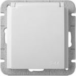 Elektro-plast Sentia Ip44 kaitseluugidega pistikupesa, valge