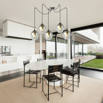 Emibig 757/5 ripplamp, 5 pirni, E27, must/grafiit