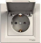 Schneider Asfora Gniazdo Schuko kaanega, kreem, Eph3100123