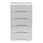 Shelf Unit with 5 Pull-Out Drawers and Wheels Grey ModernHome