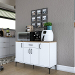 K&ouml;&ouml;gikapp Hanah Home JE136-3095 valge p&auml;hkel, mitmeotstarbeline, 120x40 cm