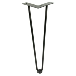 3 &bdquo;Hairpin&ldquo;-t&uuml;&uuml;pi m&ouml;&ouml;bli jalgade komplekt, k&otilde;rgus 41 cm, 2 jalga, must
