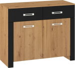 Kummut Meblocross Hugo HUG-03 v&auml;ike, artisan tamm/must, praktilised sahtlid