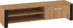 TV-alus Meblocross Hugo HUG-09 Tamm Artisan/Must Praktilised uksed