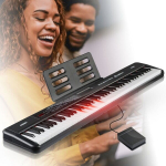 SUPRIMO 88035L hariduslik digitaalne klaver, 88-klahviga taustvalgustusega klaviatuur, laste &otilde;ppeinstrument, noodipult, sustain-pedaali komplekt