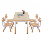 Laste laud ja toolide komplekt, 120x60x48.2-57.2 cm, reguleeritav, mitmeotstarbeline
