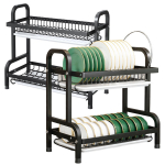 Kahekihiline N&otilde;udekuivatusrest &ndash; K&ouml;&ouml;gihoidik, Must 42 cm