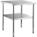 Ettevalmistuslaud, 76.2x76.2x91.4 cm, roostevaba teras