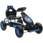 Laste gokart pedaalidega, reguleeritava istmega, 5+ aastat, sinine+must