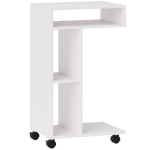 Abilaud ratastega, 4 riiulit, valge