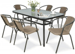 7-osaline SIMPLE 150 cm aiam&ouml;&ouml;blikomplekt, pruun