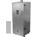 Metallist suitsuahi korstna ja siibriga ratastel 220L 20&ndash;25kg 8 varba 330386 Browin