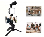 Filmimise komplekt AY-49 mikrofoni, LED-valguse ja statiiviga