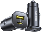 Autolaadija 30W USB-C USB-A, Automobilinis įkroviklis 30W USB-C USB-A