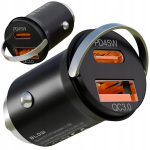 Autolaadija 45W USB USB-C PD QC, Automobilinis įkroviklis 45W USB USB-C PD QC