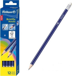 GP HB pliiats koos kustutuskummiga (12tk) - PELIKAN